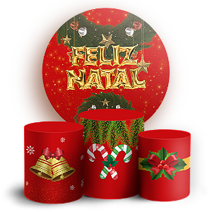 KIT Redondo e Trio Sublimado 3D - Natal