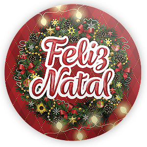Painel Redondo Sublimado 3D - Natal