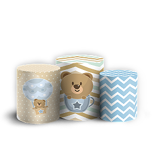 Trio Cilindro Sublimado 3D - Urso Oh Baby