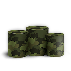 Trio Cilindro Sublimado 3D - Militar Exercito