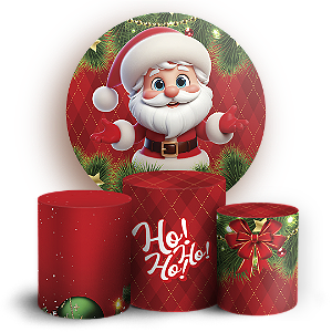 Capas Painel Redondo e Trio Cilindro Sublimado - Natal