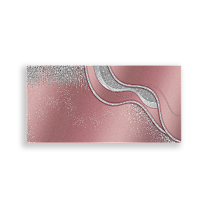 Painel Retangular Sublimado 3D - Rose E Prata