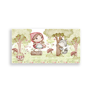 Painel Retangular Sublimado 3D - Painel Chapeuzinho