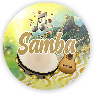 Capa Painel Redondo Sublimado - Samba