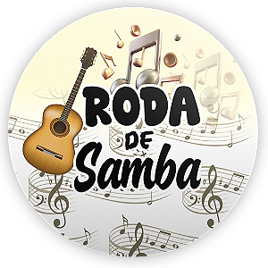 Capa Painel Redondo Sublimado - Samba