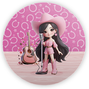 Capa Painel Redondo Sublimado - Ana Castela Boiadeira