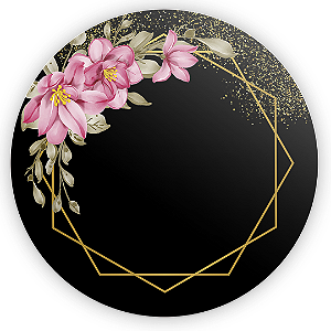 Capa Painel Redondo Sublimado - Floral