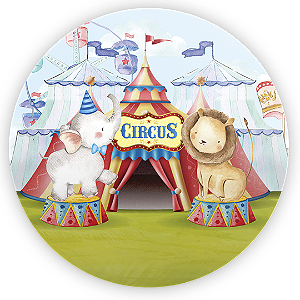 Capa Painel Redondo Sublimado - Circo