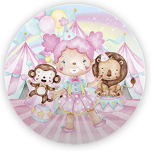 Capa Painel Redondo Sublimado - Circo