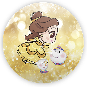 Capa Mini Painel Sublimado - Princesa Bela Baby