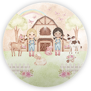 Capa Mini Painel Sublimado - Fazendinha