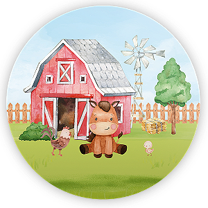 Capa Mini Painel Sublimado - Fazendinha