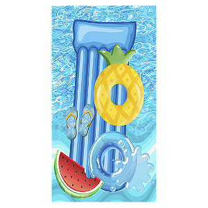 Capa Faixa Lateral Sublimado - Pool Party