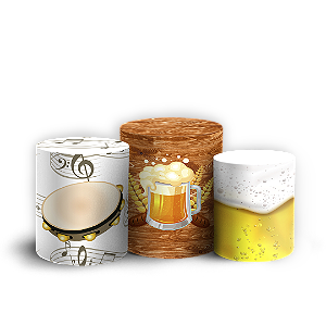 Capas Trio Cilindro Sublimado Vest Facil - Samba