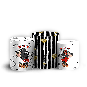 Capas Trio Cilindro Sublimado Vest Facil - Mickey E Minnie