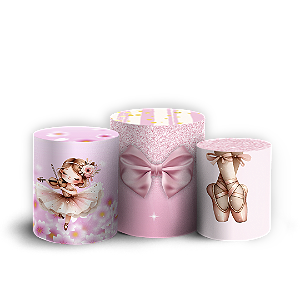 Capas Trio Cilindro Sublimado Vest Facil - Bailarina