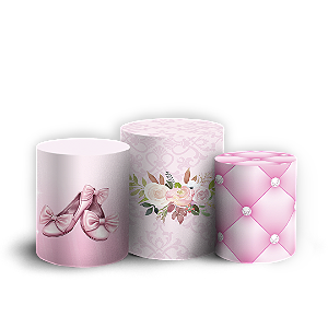 Capas Trio Cilindro Sublimado Vest Facil - Bailarina