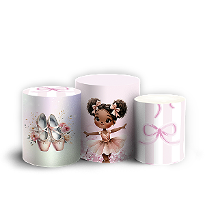 Capas Trio Cilindro Sublimado Vest Facil - Bailarina