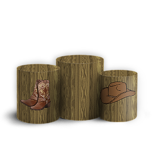 Capas Trio Cilindro Sublimado Vest Facil - Cavalo