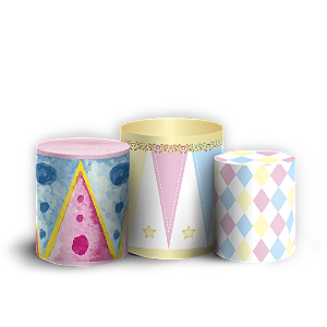 Capas Trio Cilindro Sublimado Vest Facil - Circo