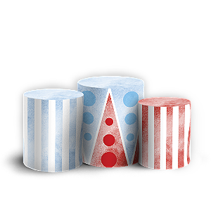 Capas Trio Cilindro Sublimado Vest Facil - Circo