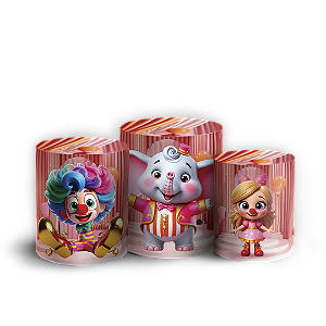 Capas Trio Cilindro Sublimado Vest Facil - Circo