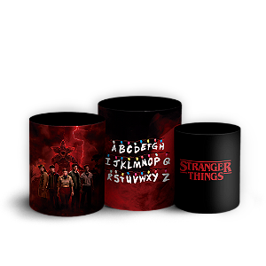 Capas Trio Cilindro Sublimado Vest Facil - Stranger Things