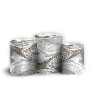 Capas Trio Cilindro Sublimado Vest Facil - Happy Birthday