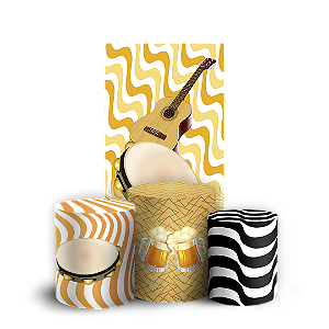 Capas Faixa Lateral e Trio Cilindro Sublimado Vest Facil - Samba