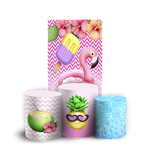 Capas Faixa Lateral e Trio Cilindro Sublimado Vest Facil - Pool Party