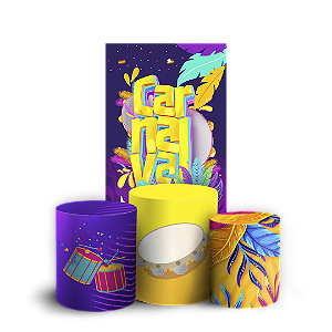 Capas Faixa Lateral e Trio Cilindro Sublimado Vest Facil - Carnaval