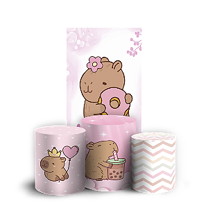 Capas Faixa Lateral e Trio Cilindro Sublimado Vest Facil - Capivara