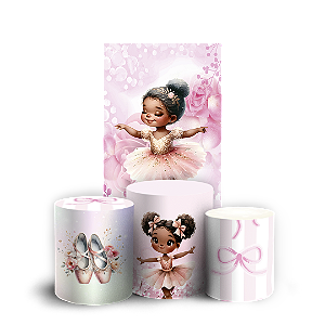 Capas Faixa Lateral e Trio Cilindro Sublimado Vest Facil - Bailarina