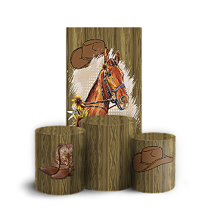 Capas Faixa Lateral e Trio Cilindro Sublimado Vest Facil - Cavalo