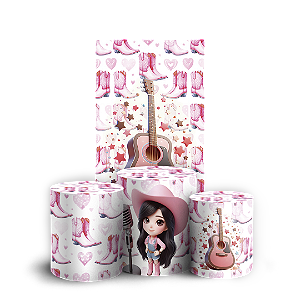 Capas Faixa Lateral e Trio Cilindro Sublimado Vest Facil - Ana Castela Boiadeira