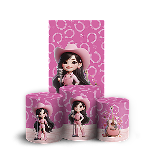 Capas Faixa Lateral e Trio Cilindro Sublimado Vest Facil - Ana Castela Boiadeira