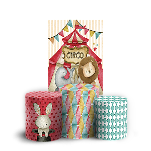 Capas Faixa Lateral e Trio Cilindro Sublimado Vest Facil - Circo