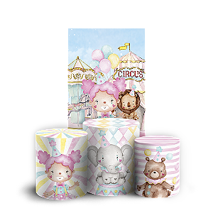 Capas Faixa Lateral e Trio Cilindro Sublimado Vest Facil - Circo