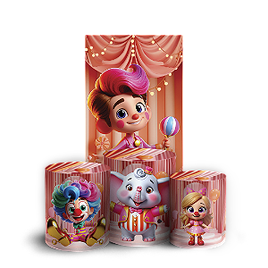 Capas Faixa Lateral e Trio Cilindro Sublimado Vest Facil - Circo