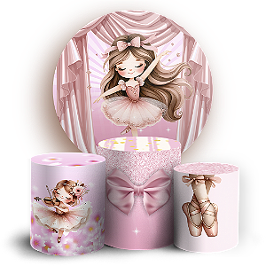 Capas Painel Redondo e Trio Cilindro Sublimado - Bailarina