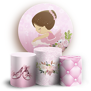 Capas Painel Redondo e Trio Cilindro Sublimado - Bailarina