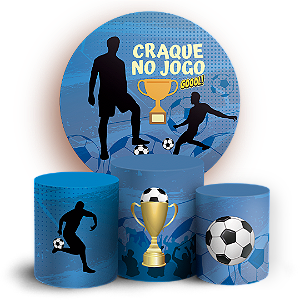 Capas Painel Redondo e Trio Cilindro Sublimado - Futebol