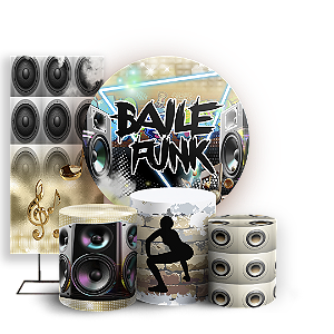 Capas Painel Redondo Trio Cilindro e Faixa Lateral Sublimado - Baile-Funk