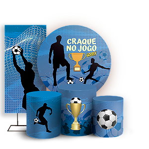 Capas Painel Redondo Trio Cilindro e Faixa Lateral Sublimado - Futebol