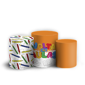 Capas Trio Cilindro Sublimado Vest Facil - Volta as Aulas