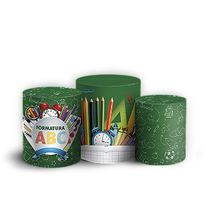 Capas Trio Cilindro Sublimado Vest Facil - Formatura ABC