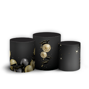 Capas Trio Cilindro Sublimado Vest Facil - Formatura