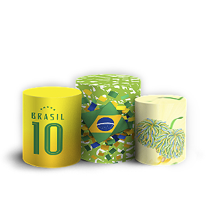 Capas Trio Cilindro Sublimado Vest Facil - Copa Brasil Infantil