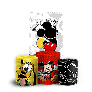Capas Faixa Lateral e Trio Cilindro Sublimado Vest Facil - Mickey