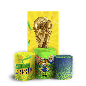 Capas Faixa Lateral e Trio Cilindro Sublimado Vest Facil - Copa Brasil